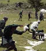 Sorprendente nevada en Kenya