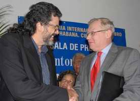 Abel Prieto y Serguei Riabkov, vicecanciller de la Federaci&oacute;n Rusa