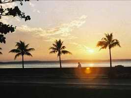 Atardecer en el malecón cienfueguero