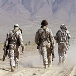 Soldados que combaten en Iraq