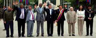 Representantaes de los pa&iacute;ses miembros del ALBA