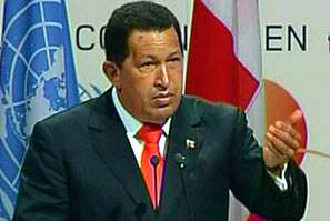 Hugo Ch&aacute;vez en Cumbre sobre el Cambio Clim&aacute;tico en Copenhague 