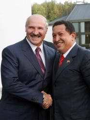 Hugo Ch&aacute;vez y Aleksander Lukashenko