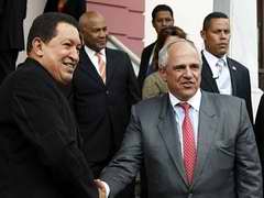 Hugo Ch&aacute;vez y Ernesto Samper 