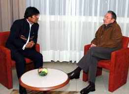 Ra&uacute;l Castro se reuni&oacute; con Evo Morales, presidente de Bolivia 