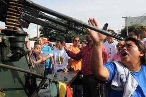 Manifestantes en Honduras