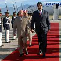Jos&eacute; Ram&oacute;n Machado Ventura fue recibido por el canciller venezolano Nicol&aacute;s Maduro