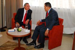 Ra&uacute;l Castro se reuni&oacute; con Hugo Ch&aacute;vez