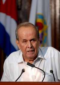 Ricardo Alarcón, presidente del Parlamento cubano