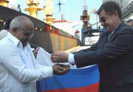 Recibe Cuba donativo de cereales procedentes de Rusia