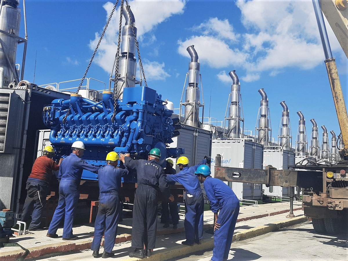 Culmina reposición de motores en Central Eléctrica Diesel de la Refinería Cienfuegos