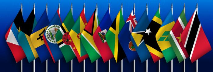 Banderas de países del Caricom. 