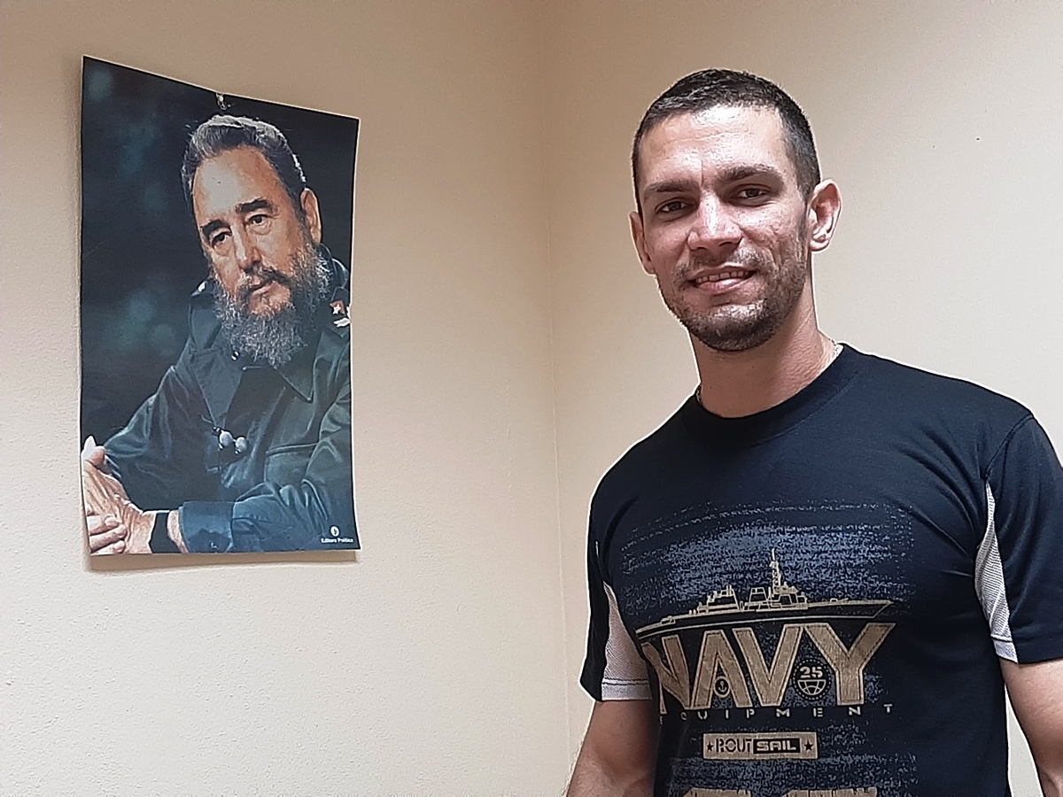 Pedro Luis, un joven feliz por su trabajo