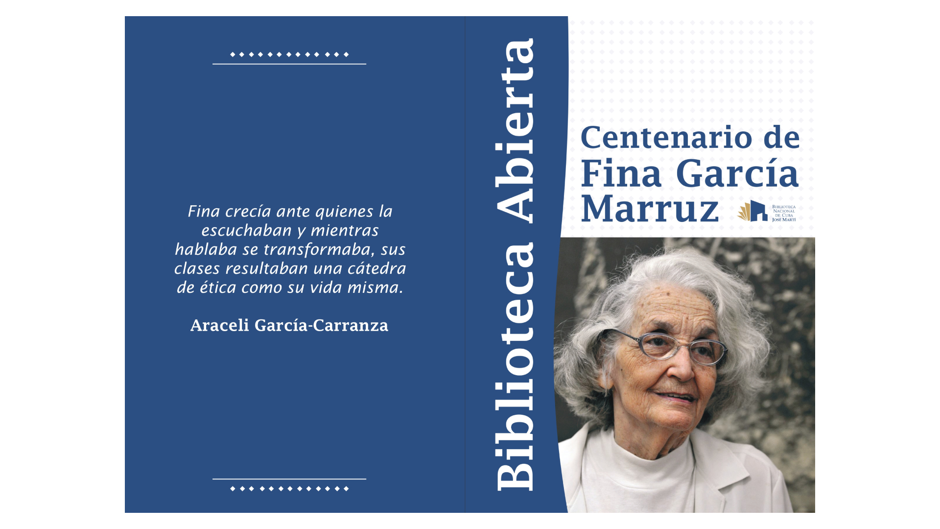 Fina en la memoria de la Biblioteca Nacional José Martí