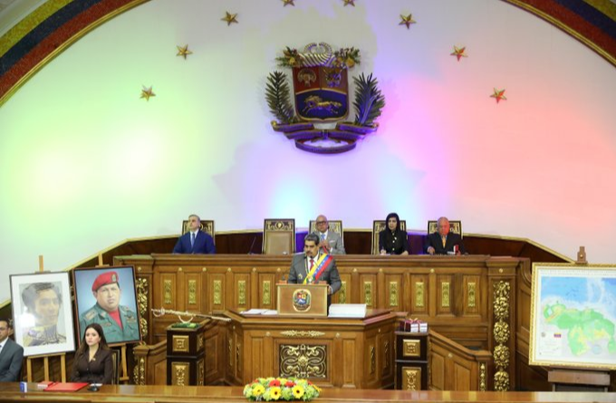 Nicolás Maduro en rueda de prensa