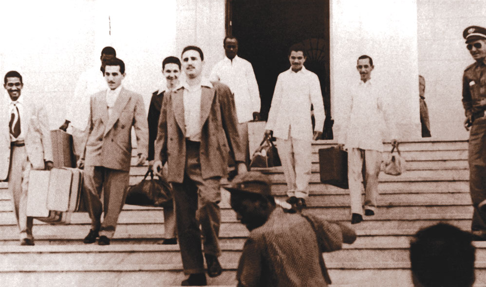Fidel saliendo del Presidio Modelo