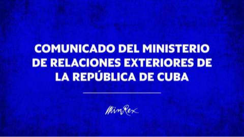 Comunicado del MINREX