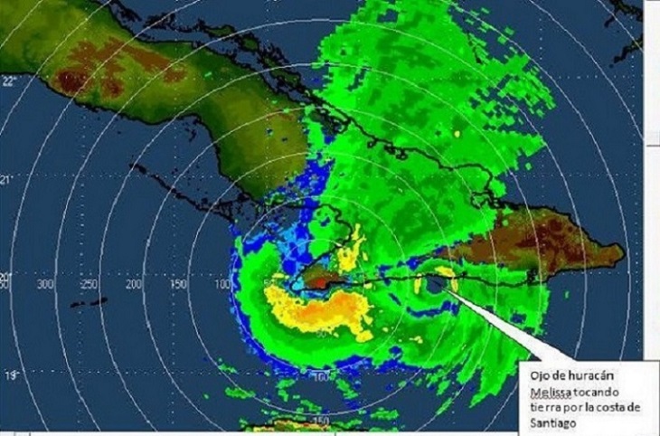 Huracán Melissa toca tierra en la costa sur de Cuba
