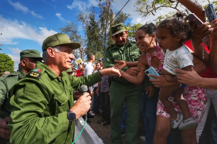 Reconoce Díaz-Canel esfuerzo del pueblo guantanamero