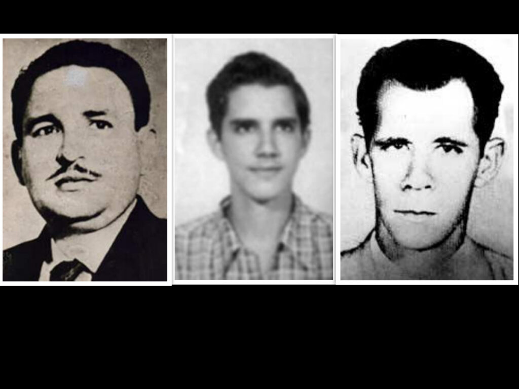 Ángel Ameijeiras Delgado (Machaco), Rogelio Perea Suárez (Rojito), Pedro Gutiérrez Hernández (Pedrito) y Norma Porras Reyes