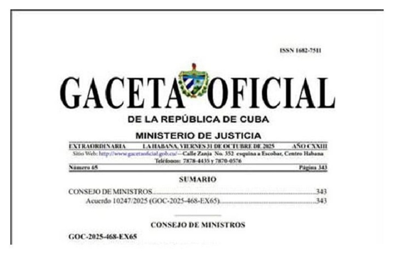 Publica Gaceta Oficial acuerdo del Consejo de Ministros que protege a damnificados por el huracán Melissa