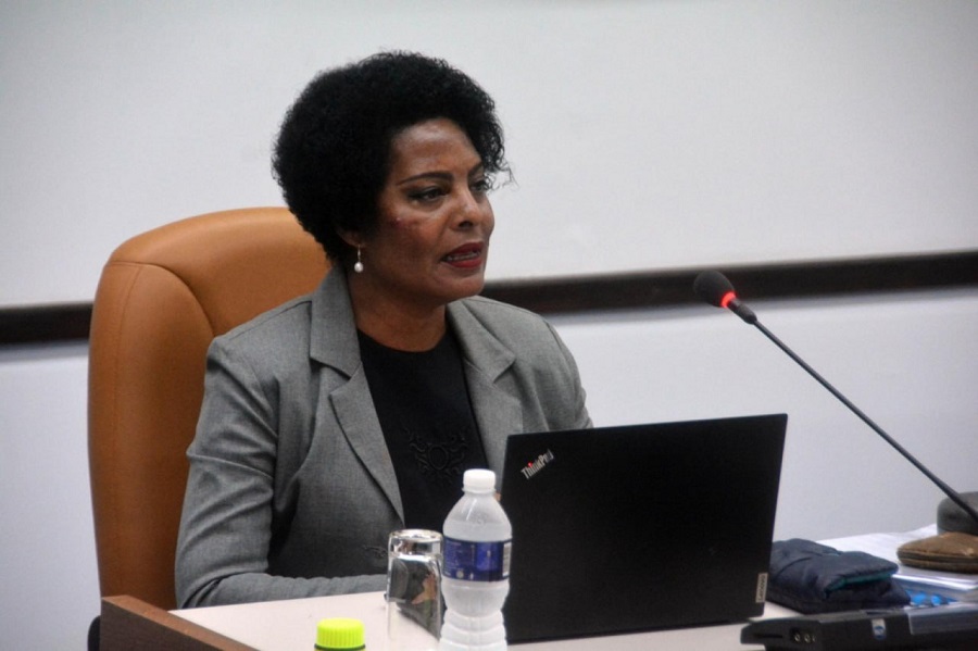 ministra presidenta del Banco Central de Cuba, Juana Lilia Delgado Portal