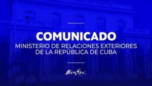 Comunicado del Ministerio de Relaciones Exteriores