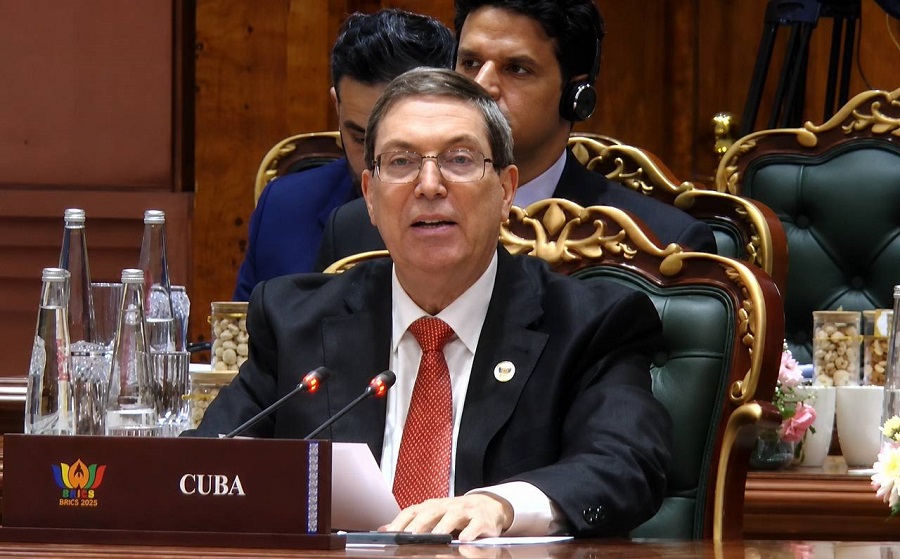 Bruno Rodríguez en sesión abierta del BRICS