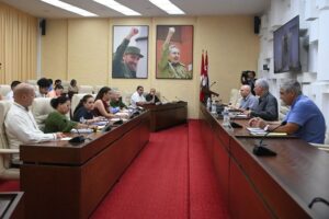 Díaz-Canel evalúa con la UJC los primeros pasos de la Red Juvenil Comunitaria