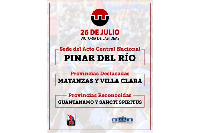 Pinar del Río sede del 26