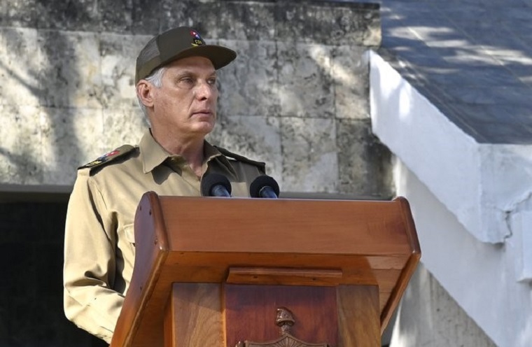 Miguel Díaz-Canel en despedida de Ramiro Valdés