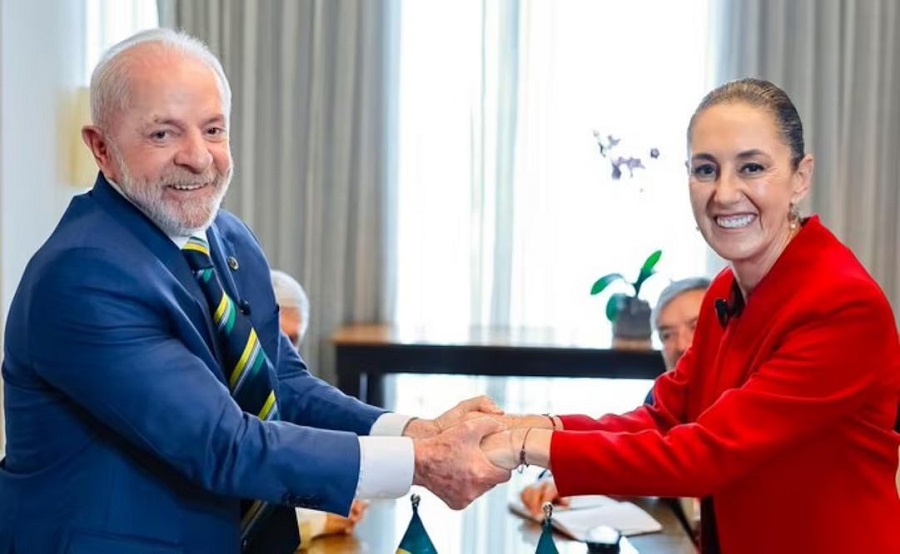 Conversan presidentes de Brasil y México