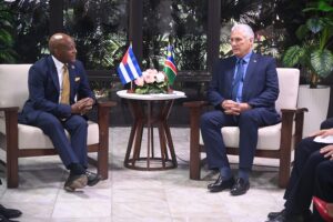 Díaz-Canel en encuentro con Primer Ministro de Namibia