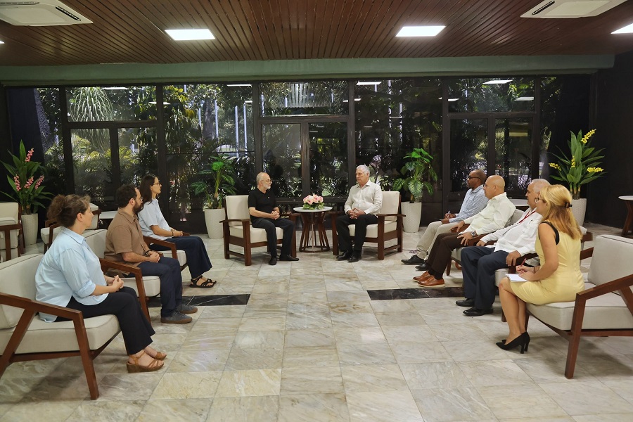 Díaz-Canel sostiene encuentros bilaterales con líderes de organizaciones obreras y comunistas