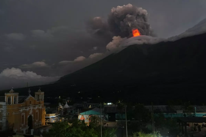 volcán de Fuego en Guatemala