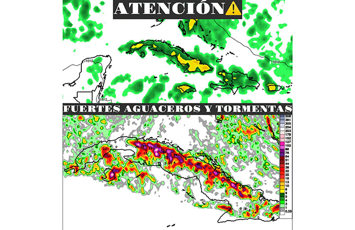 Alerta Meteorología sobre fuertes lluvias y tormentas eléctricas